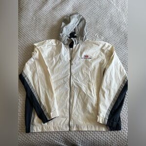 Vintage Y2K U.S. Polo Association White and Black Jacket Size L